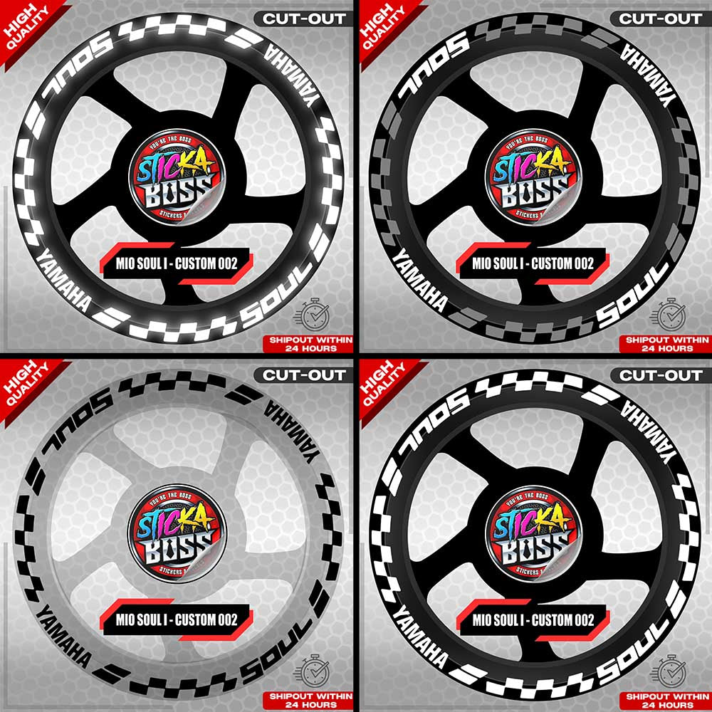 MIO SOUL I 125 MAGS STICKER SET ( 2 MAGS ) - CUSTOM 002 | VINYL WATERPROOF CUT-OUT DECALS