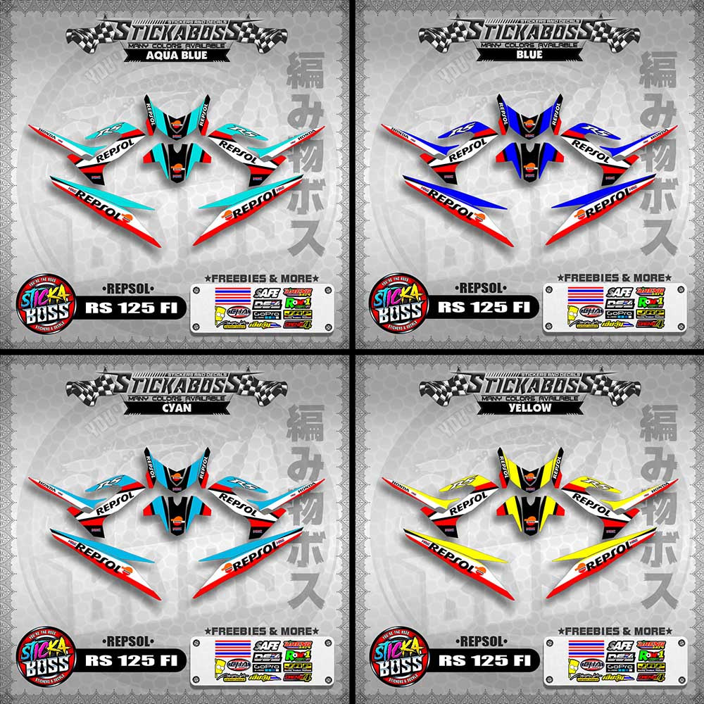 RS 125 FI DECALS ( REPSOL )【WITH FREEBIES】