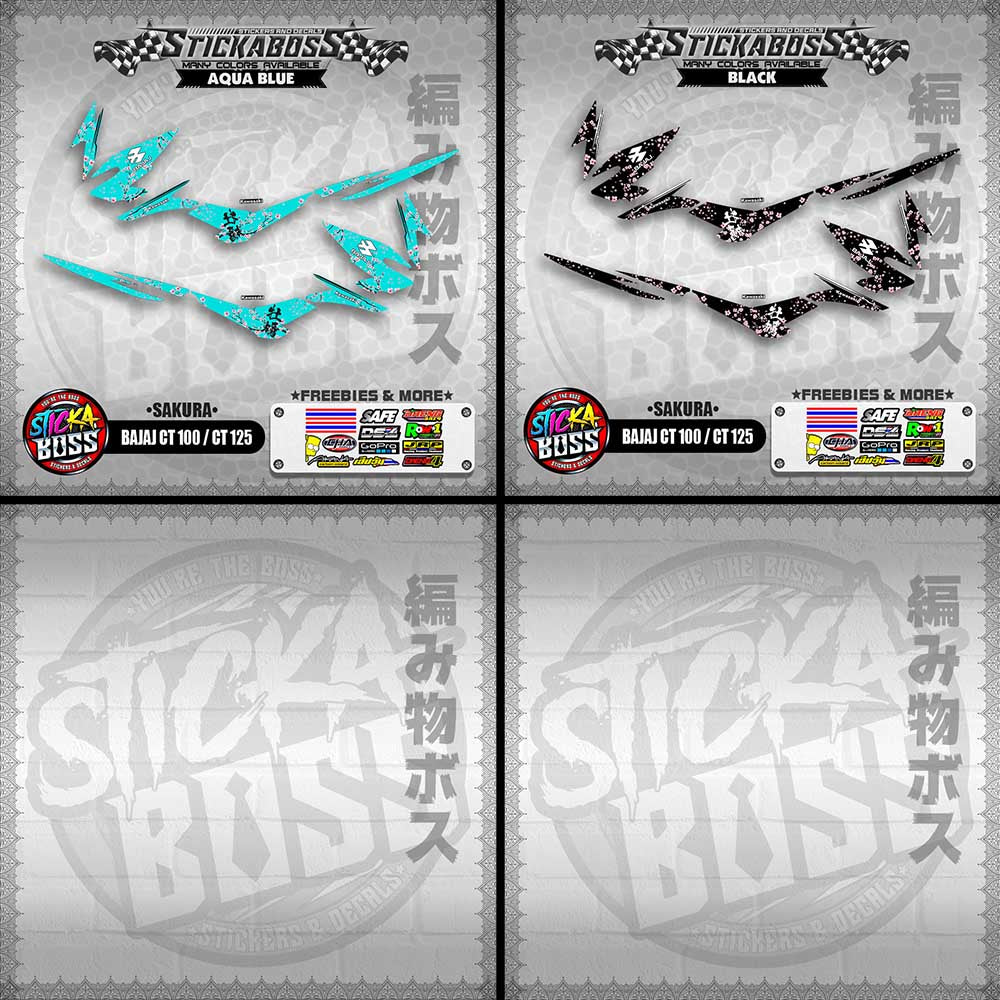 BAJAJ CT 100 / CT 125 STICKER DECALS ( SAKURA )【WITH FREEBIES】