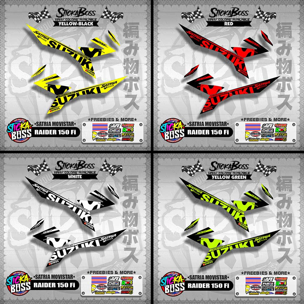 RAIDER 150 Fi DECALS ( SATRIA MOVISTAR )【WITH FREEBIES】