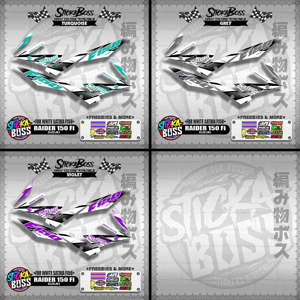 RAIDER 150 Fi STOCK DECAL ( FOR WHITE SATRIA F150 )【WITH FREEBIES】