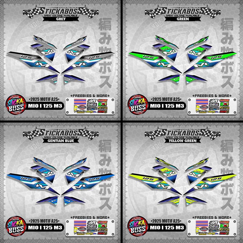 MIO I 125 M3 INDO STICKER DECALS ( 2025 MOTIF A25 )【WITH FREEBIES】