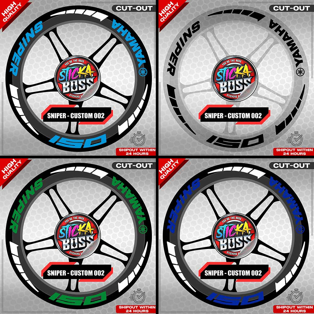 SNIPER 150 / 155 MAGS STICKER SET ( 2 MAGS ) - CUSTOM 002 | VINYL WATERPROOF CUT-OUT DECALS