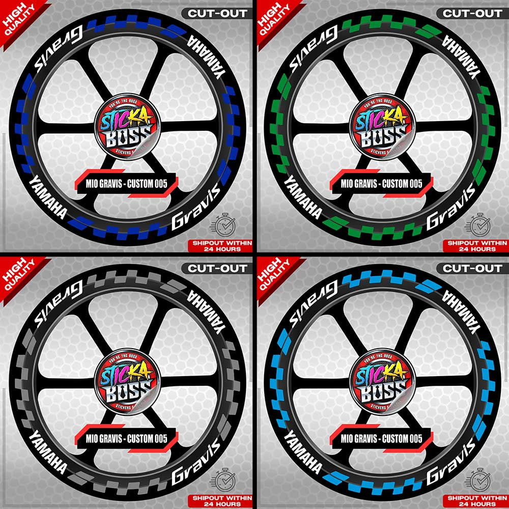 MIO GRAVIS MAG STICKER SET ( 2 MAGS ) - CUSTOM 005 | VINYL WATERPROOF CUT-OUT DECALS