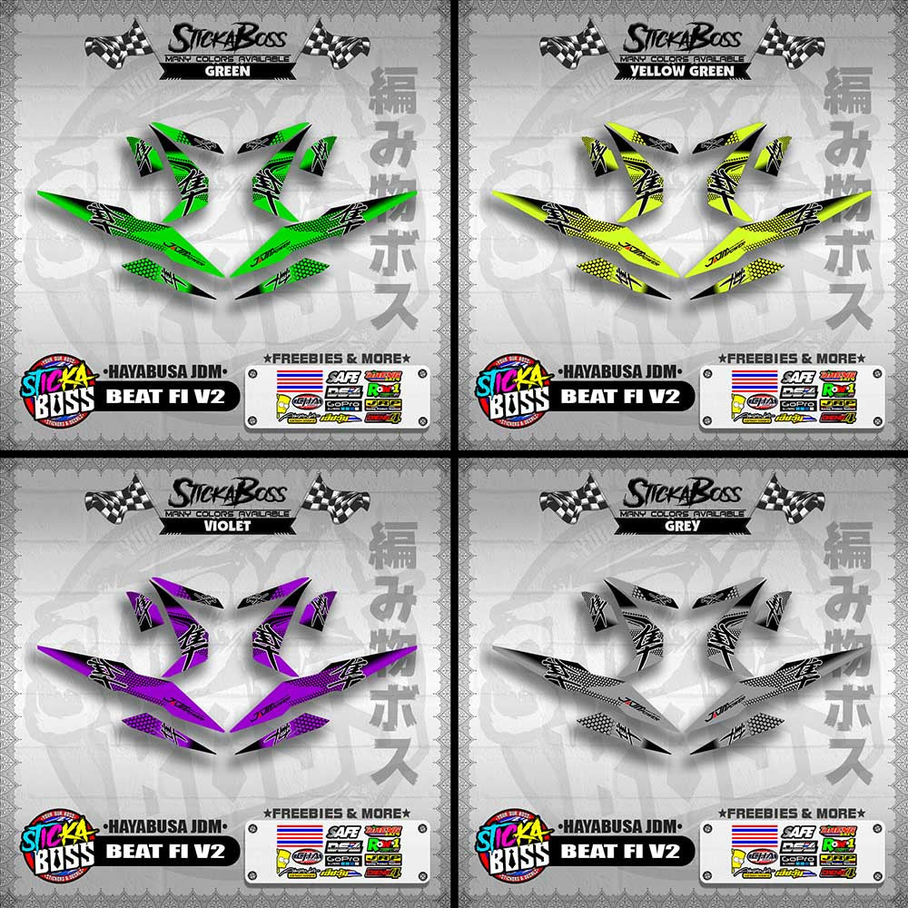 BEAT FI V2 DECALS ( HAYABUSA JDM )【WITH FREEBIES】
