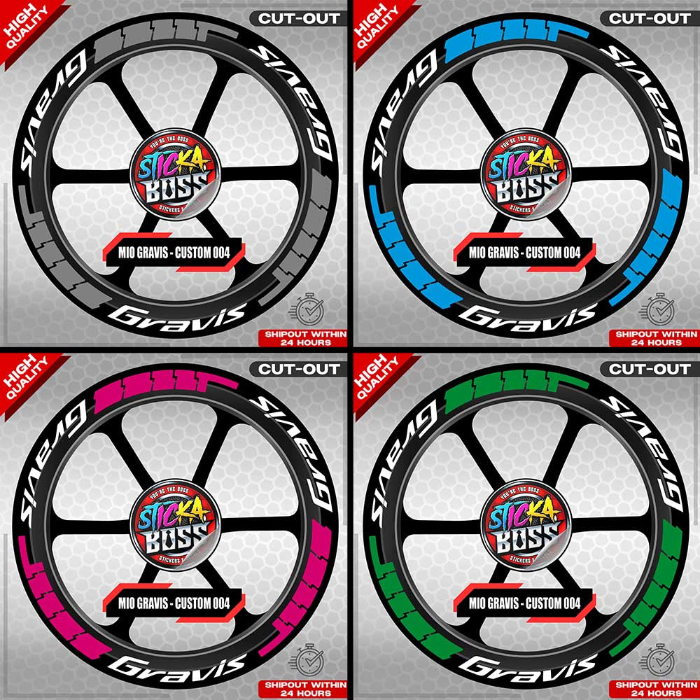MIO GRAVIS MAG STICKER SET ( 2 MAGS ) - CUSTOM 004 | VINYL WATERPROOF CUT-OUT DECALS
