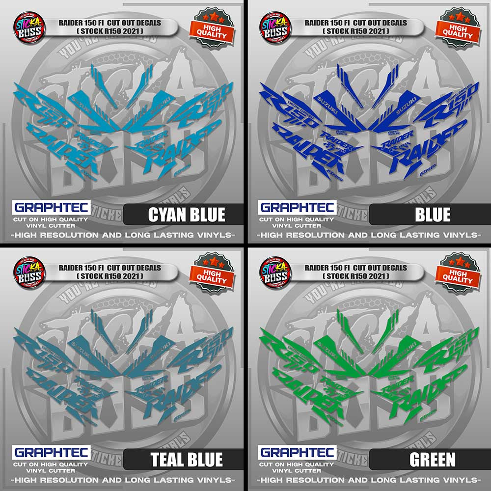 RAIDER 150 FI CUT OUT DECALS ( STOCK R150 2021) | VINYL WATERPROOF CUT-OUT STICKER DECALS