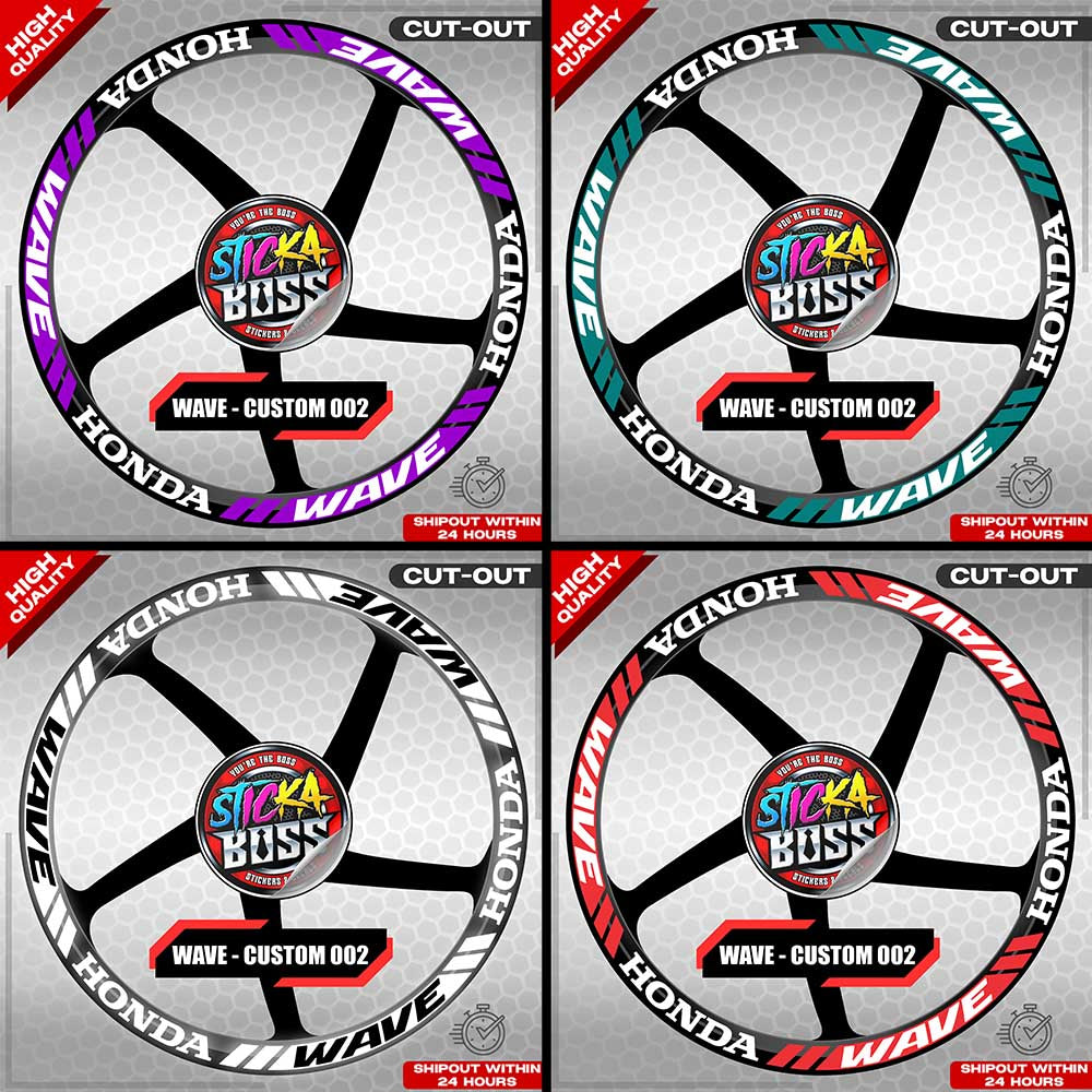 WAVE 110 / 125 MAG STICKER SET ( 2 MAGS ) - CUSTOM 002 | VINYL WATERPROOF CUT-OUT DECALS