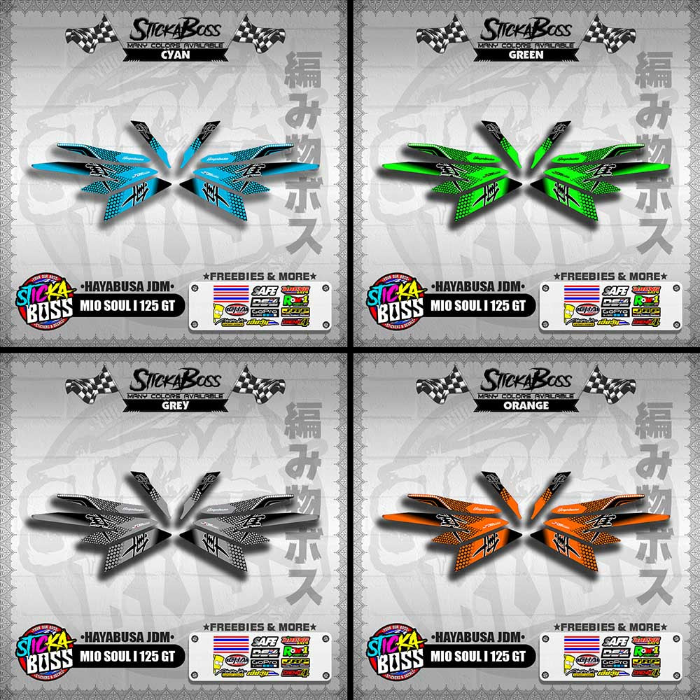 MIO SOUL I 125 GT DECALS ( HAYABUSA JDM )【WITH FREEBIES】