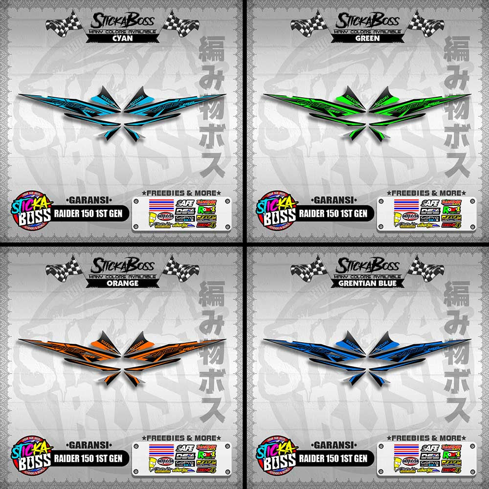 RAIDER 150 1ST GEN DECALS ( GARANSI )【WITH FREEBIES】