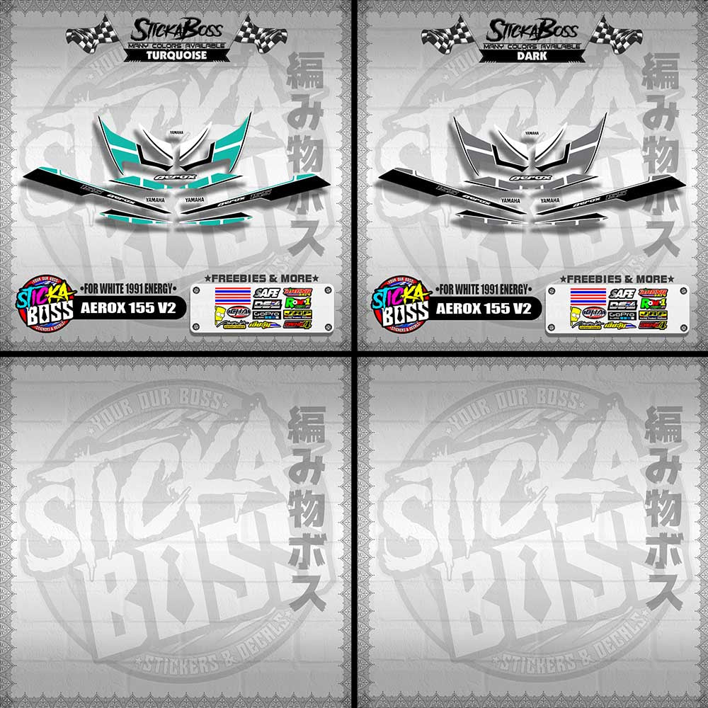 AEROX 155 V2 DECALS ( FOR WHITE 1991 ENERGY )【WITH FREEBIES】