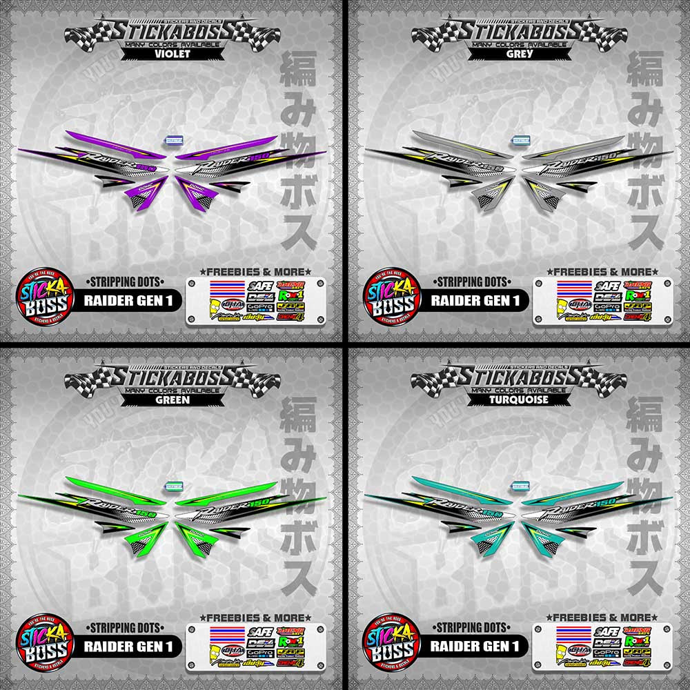 RAIDER GEN 1 STICKER DECAL ( STRIPPING DOTS)【WITH FREEBIES】