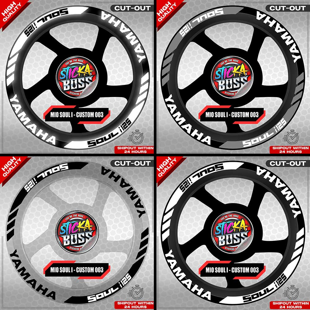 MIO SOUL I 125 MAGS STICKER SET ( 2 MAGS ) - CUSTOM 003 | VINYL WATERPROOF CUT-OUT DECALS