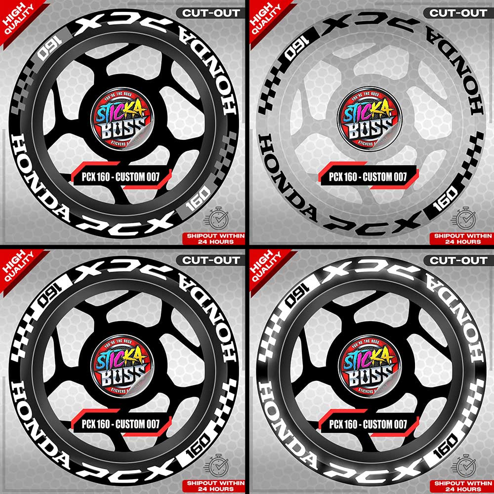 PCX 160 MAG STICKER SET ( 2 MAGS ) - CUSTOM 007 | VINYL WATERPROOF CUT-OUT DECALS