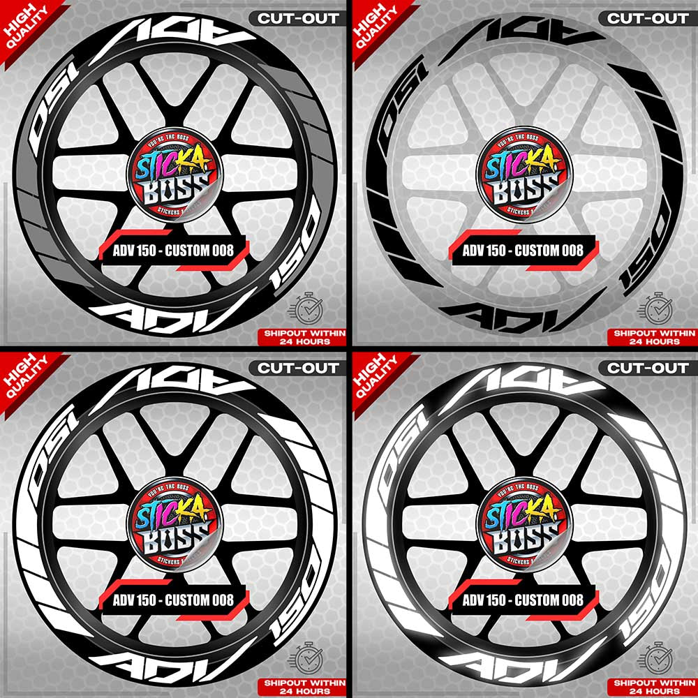 ADV 150 MAG STICKER SET ( 2 MAGS ) - CUSTOM 008 | VINYL WATERPROOF CUT-OUT DECALS