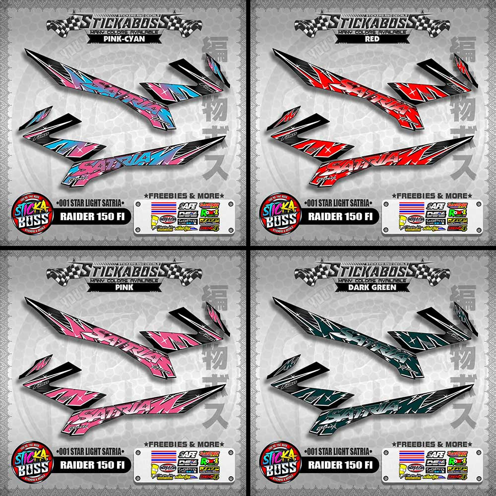 RAIDER 150 FI STICKER DECALS ( 001 START LIGHT SATRIA )【WITH FREEBIES】