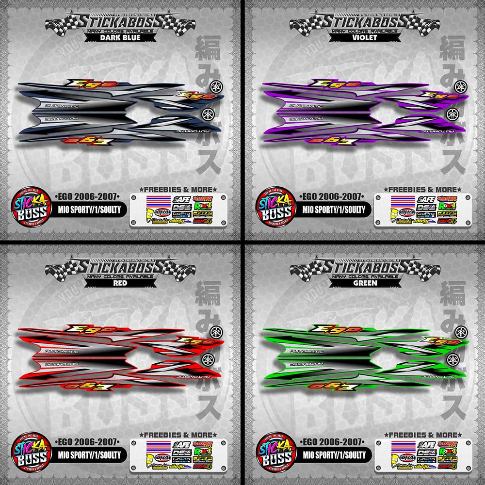 MIO SPORTY / MIO 1 / SOULTY DECALS ( EGO 2006 - 2007 )【WITH FREEBIES】