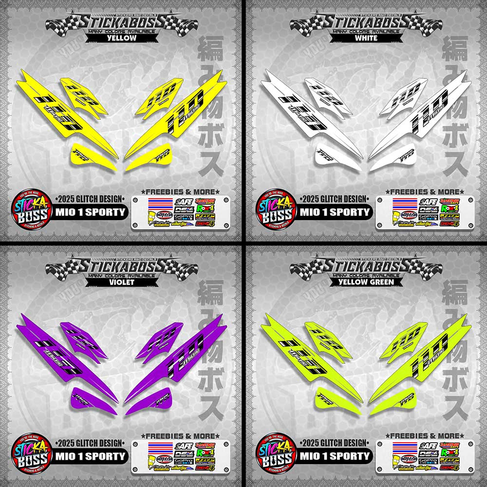 MIO 1/SPORTY/ SMILE STICKER DECALS ( 2025 GLITCH DESIGN )【WITH FREEBIES】