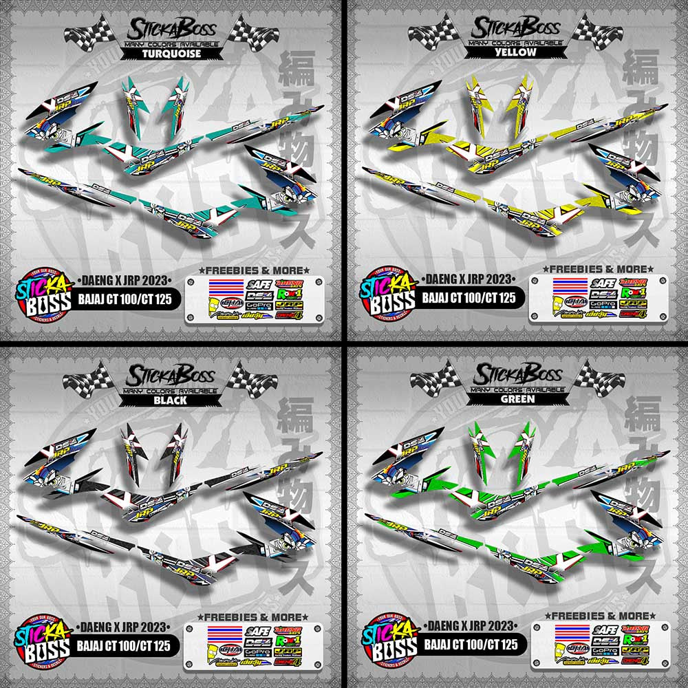 BAJAJ CT 100 / CT 125 DECALS ( DAENG X JRP 2023 )【WITH FREEBIES】