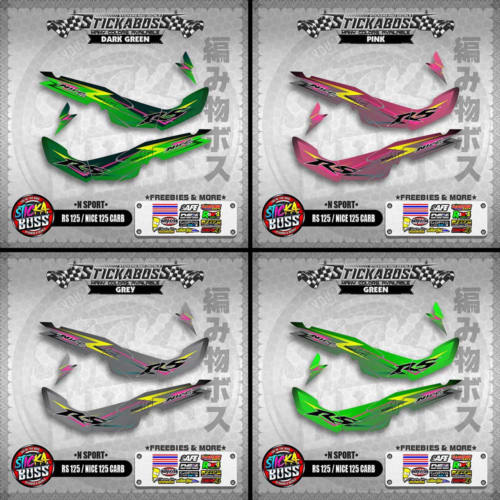 RS 125 NICE / 125 CARB STICKER DECALS ( N SPORT )【WITH FREEBIES】