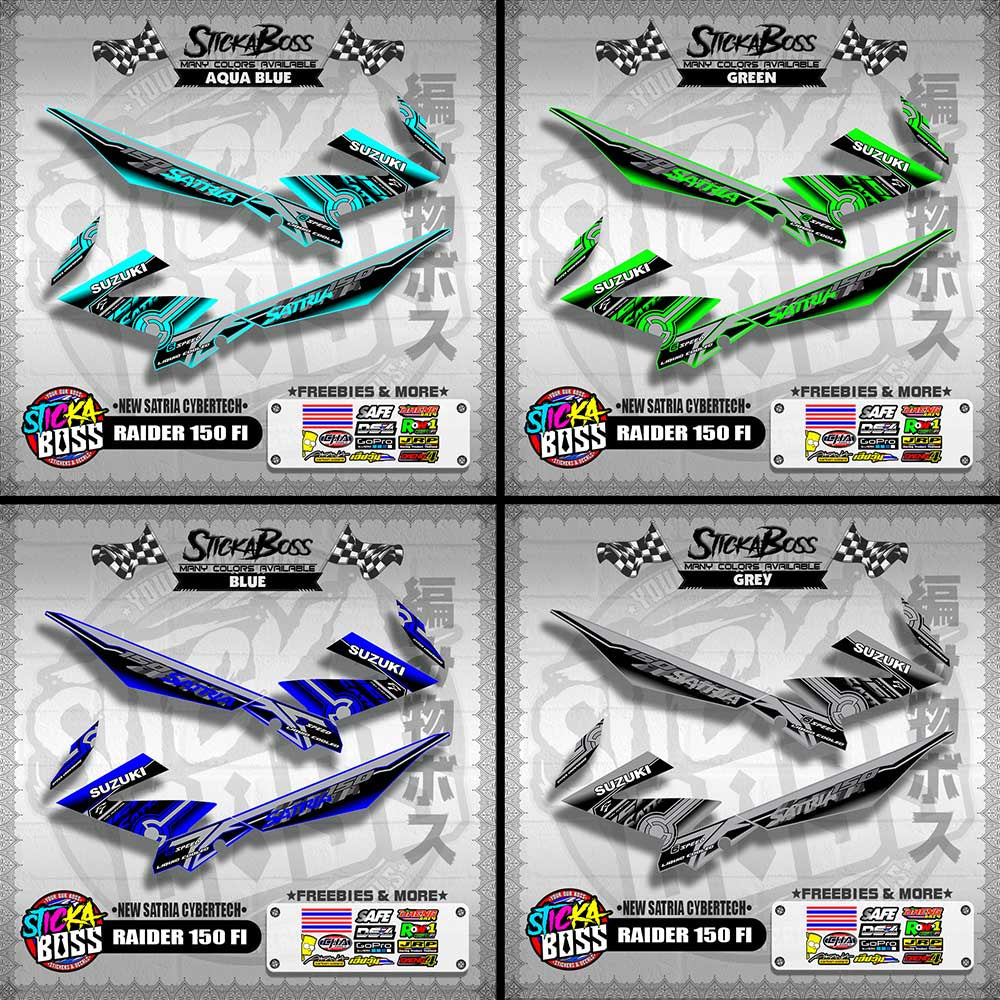 RAIDER 150 FI DECALS ( NEW SATRIA CYBERTECH )【WITH FREEBIES】