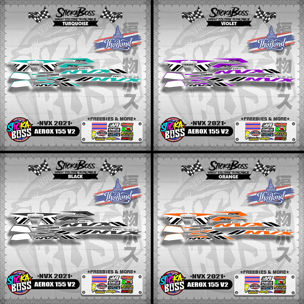 AEROX 155 V2 THAI DECALS ( NVX 2021 )【WITH FREEBIES】