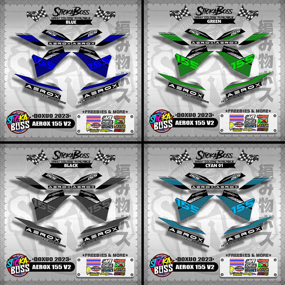 AEROX 155 V2 DECALS ( DOXUO 2023 )【WITH FREEBIES】
