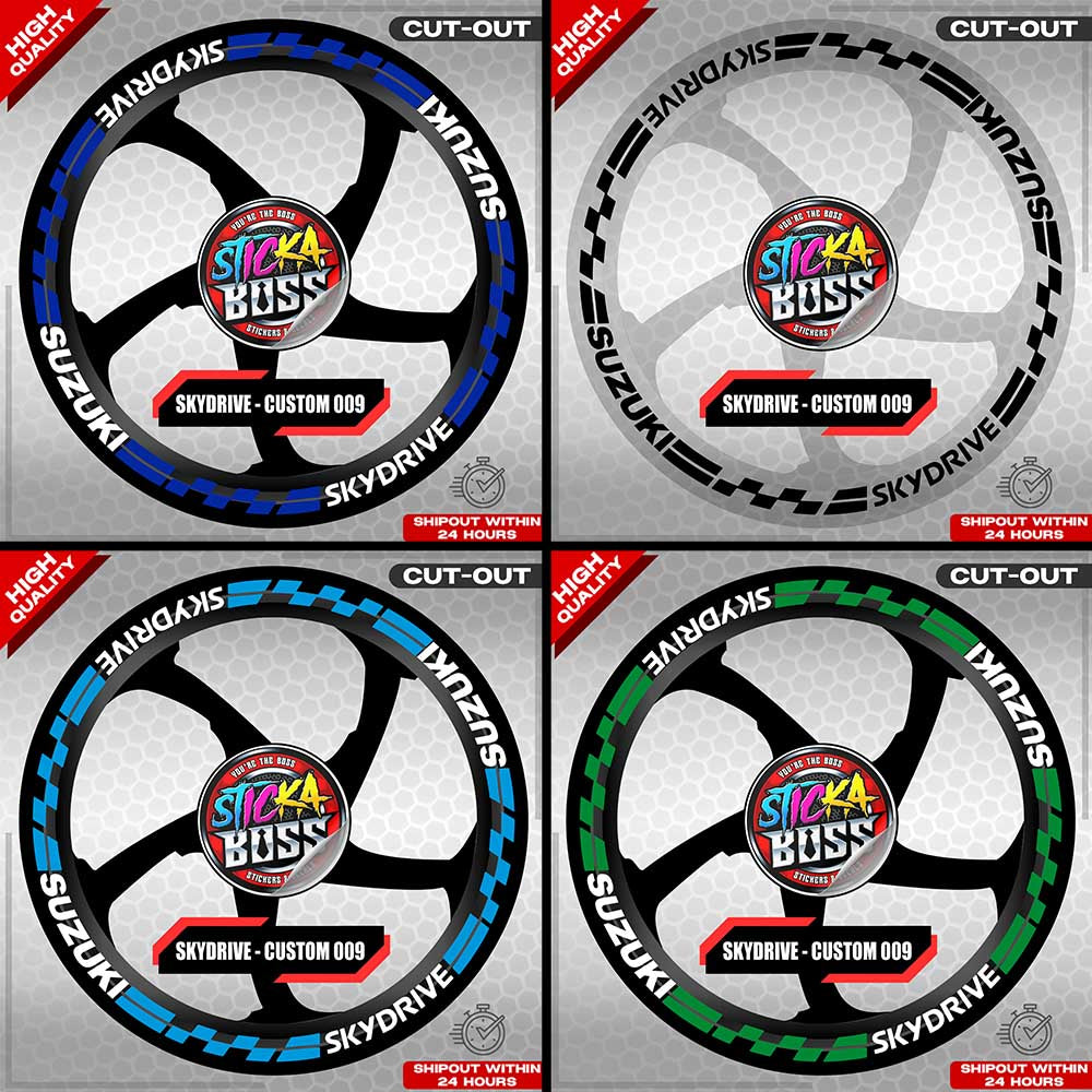 SKYDRIVE MAG STICKER SET ( 2 MAGS ) - CUSTOM 009 | VINYL WATERPROOF CUT-OUT DECALS