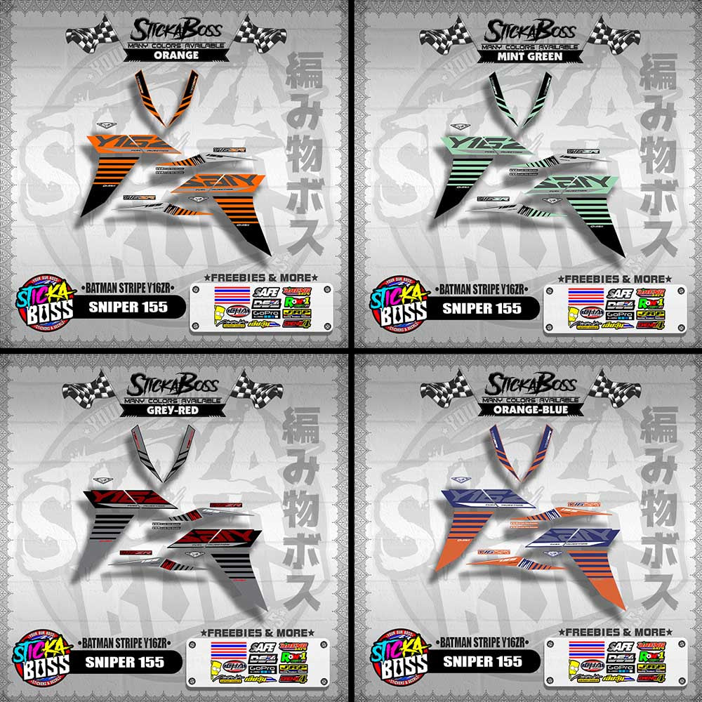 SNIPER 155 DECALS ( BATMAN STRIPE Y16ZR )【WITH FREEBIES】