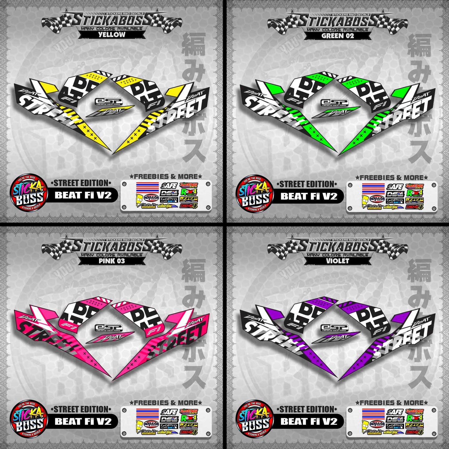 BEAT Fi V2 STOCK DECALS ( STREET EDITION )【WITH FREEBIES】