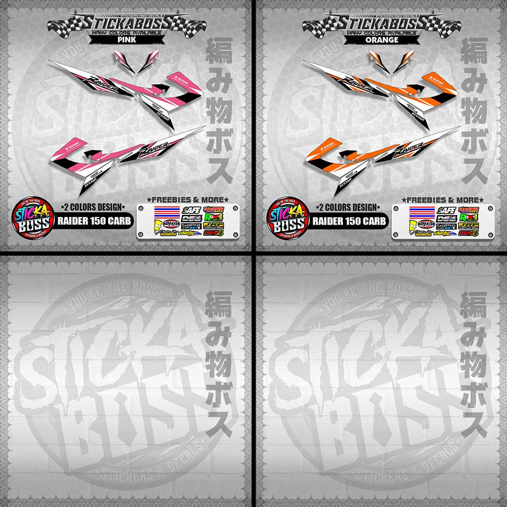 RAIDER 150 CARB MALAYSIAN STICKER DECALS ( 2 COLORS DESIGN )【WITH FREEBIES】