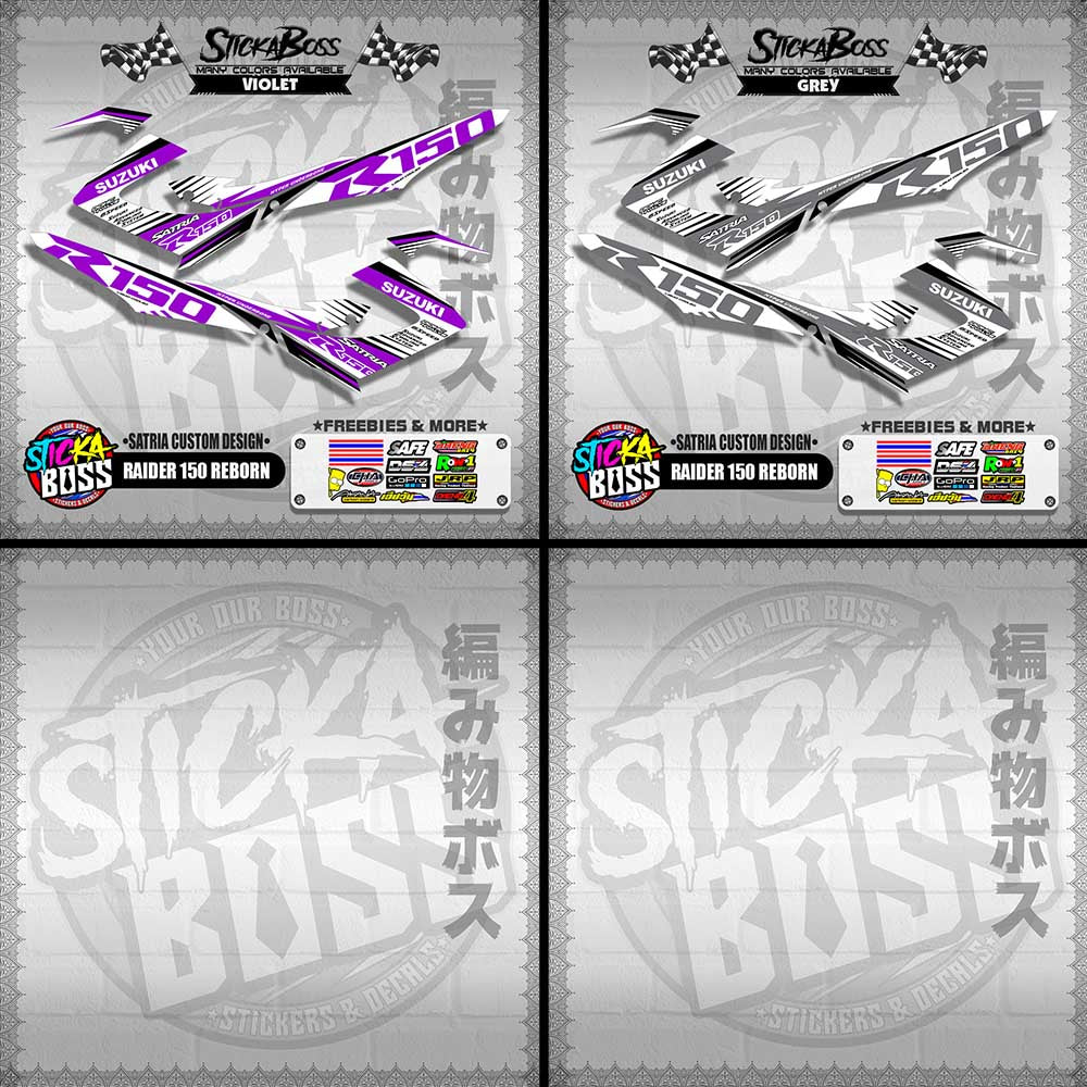RAIDER 150 REBORN DECALS ( SATRIA CUSTOM DESIGN )【WITH FREEBIES】