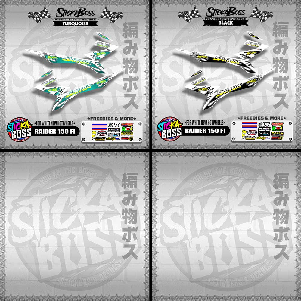RAIDER 150 FI DECALS ( FOR WHITE NEW HOTWHEELS )【WITH FREEBIES】