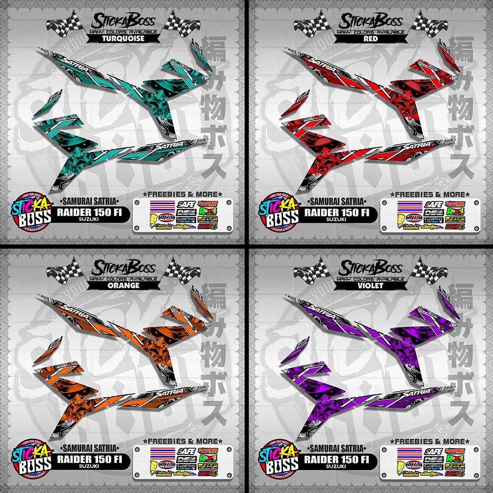 RAIDER 150 FI DECALS ( SAMURAI SATRIA )【WITH FREEBIES】