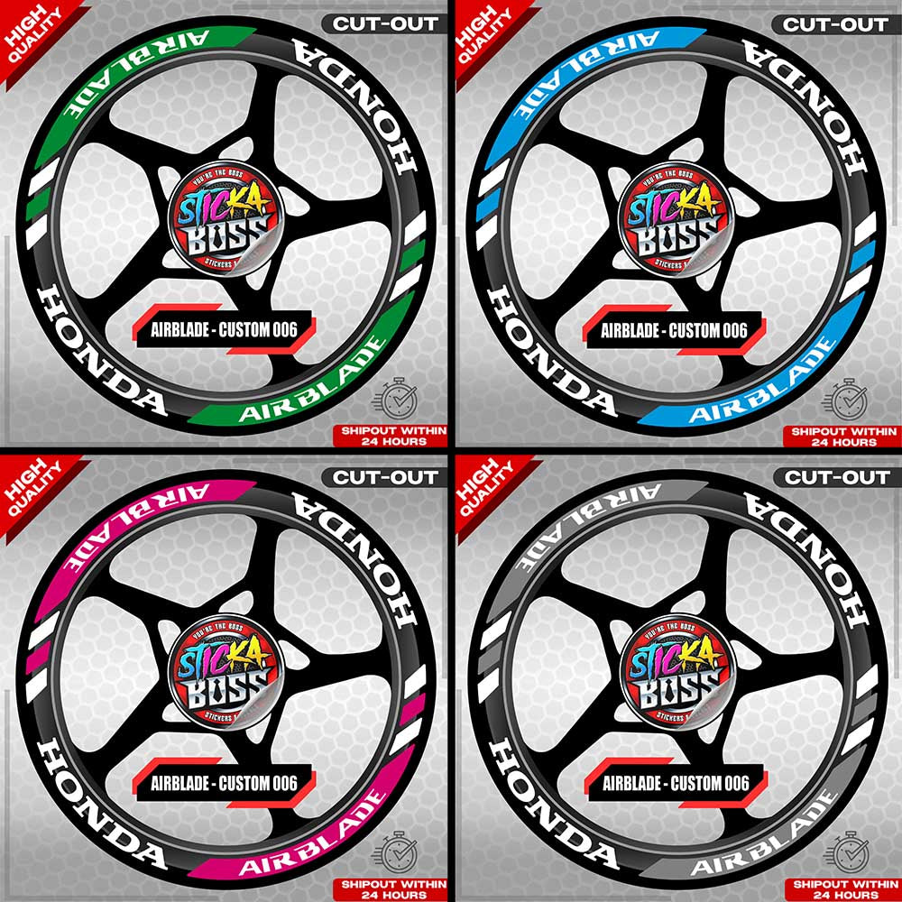 AIRBLADE 150 / 160 MAG STICKER SET ( 2 MAGS ) - CUSTOM 006 | VINYL WATERPROOF CUT-OUT DECALS
