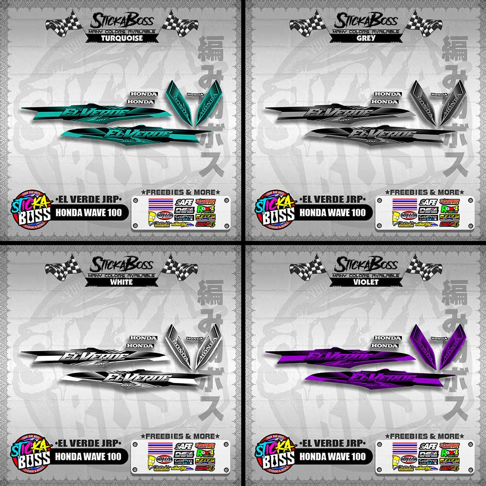 HONDA WAVE 100 DECALS ( EL VERDE JRP )【WITH FREEBIES】