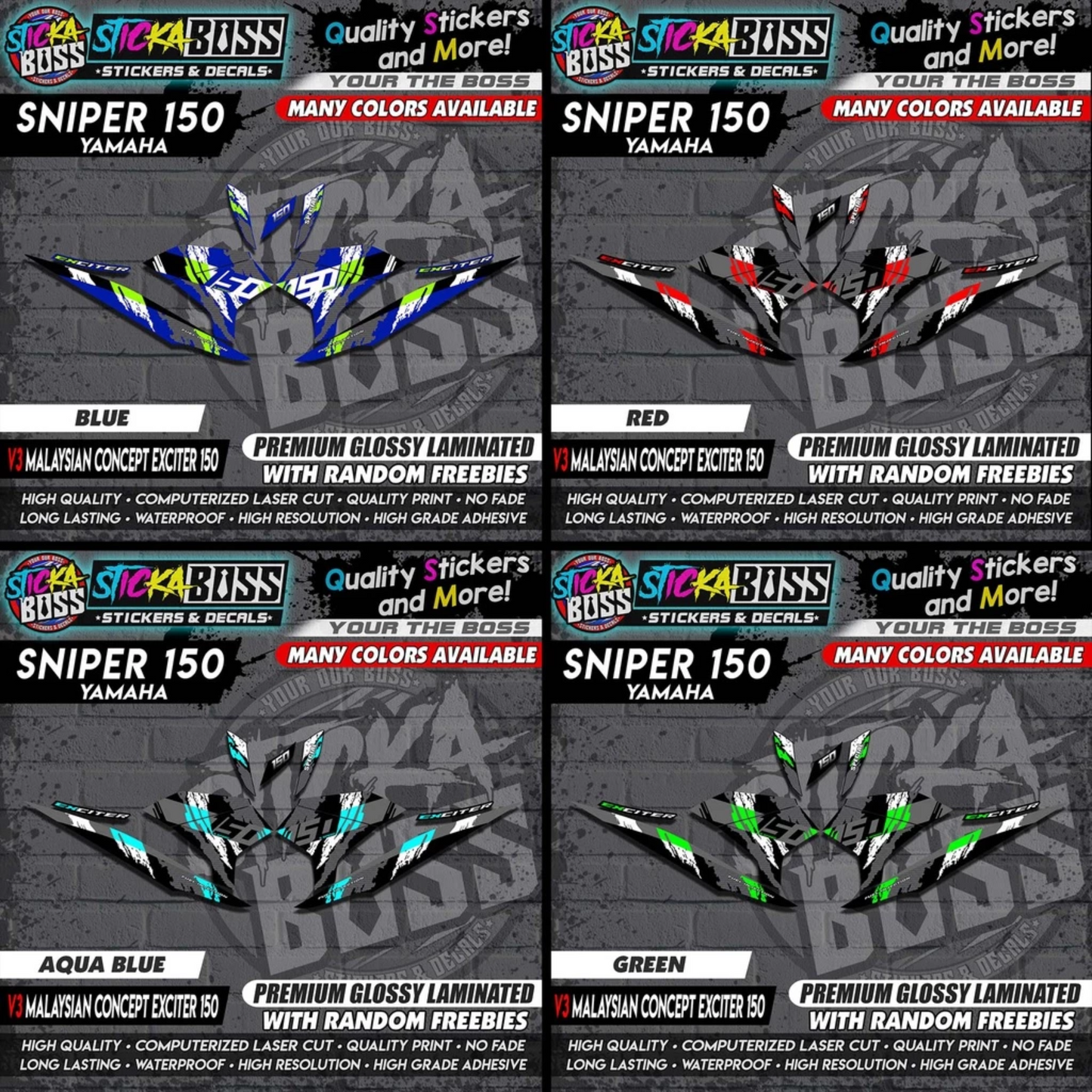 SNIPER 150 Decals 【 v3 Malaysian Concept EXCITER 150 】