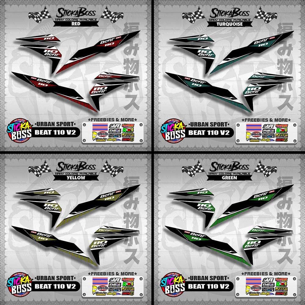 BEAT 110 FI V2 DECALS ( URBAN SPORT )【WITH FREEBIES】