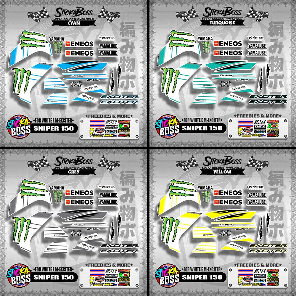 SNIPER 150 DECALS ( FOR WHITE E M-EXCITER )【WITH FREEBIES】