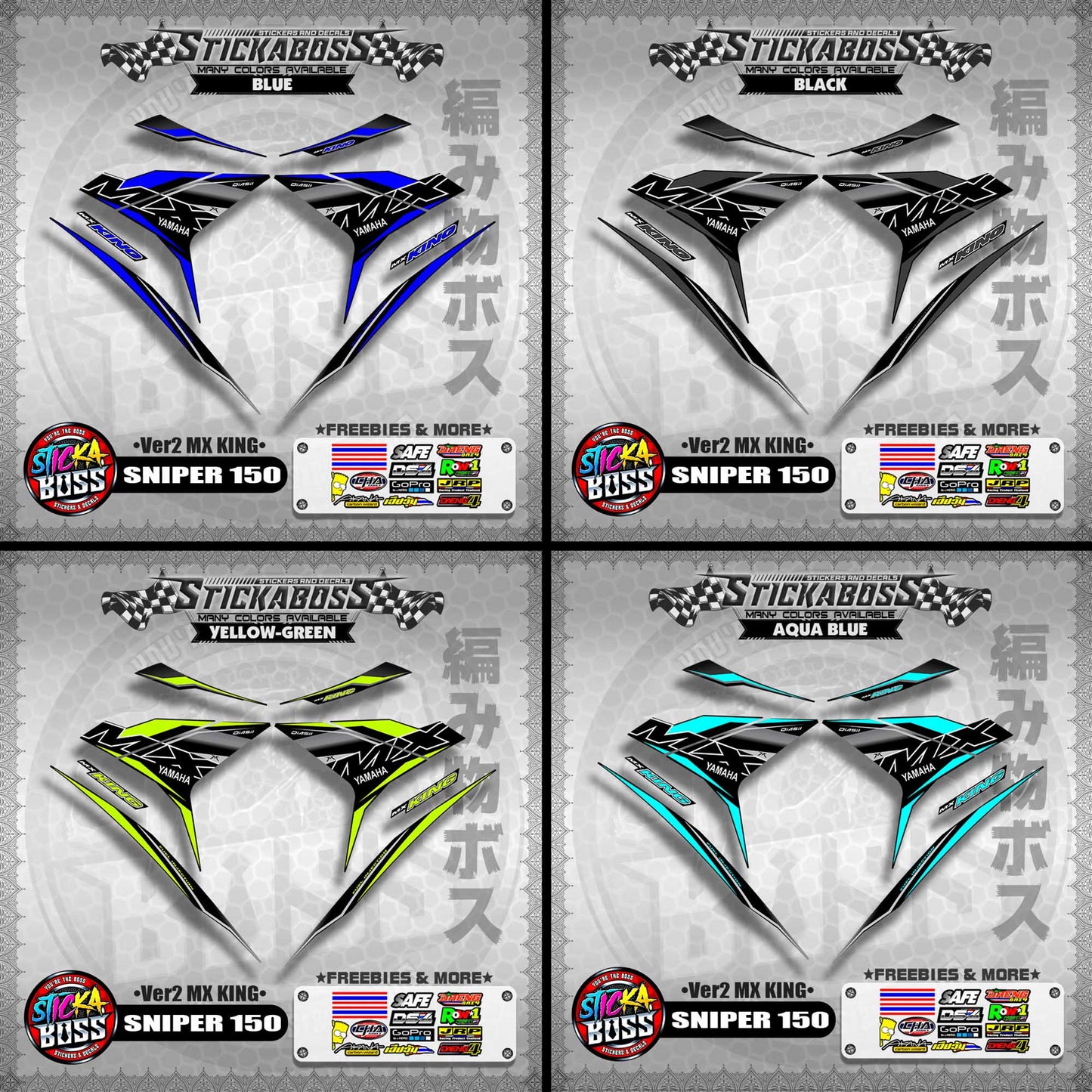 SNIPER 150 DECALS ( Ver2 MX KING )【WITH FREEBIES】MALAYSIAN CONCEPT/Y15ZR/EXCITER 150