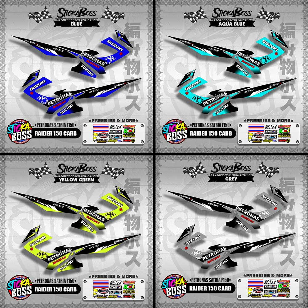 RAIDER 150 CARB DECALS ( PETRONAS SATRIA F150 )【WITH FREEBIES】