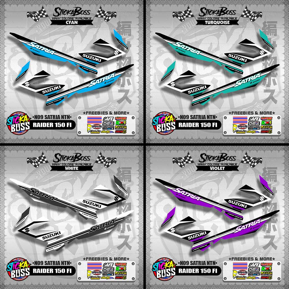 RAIDER 150 FI DECALS ( N09 SATRIA NTN )【WITH FREEBIES】