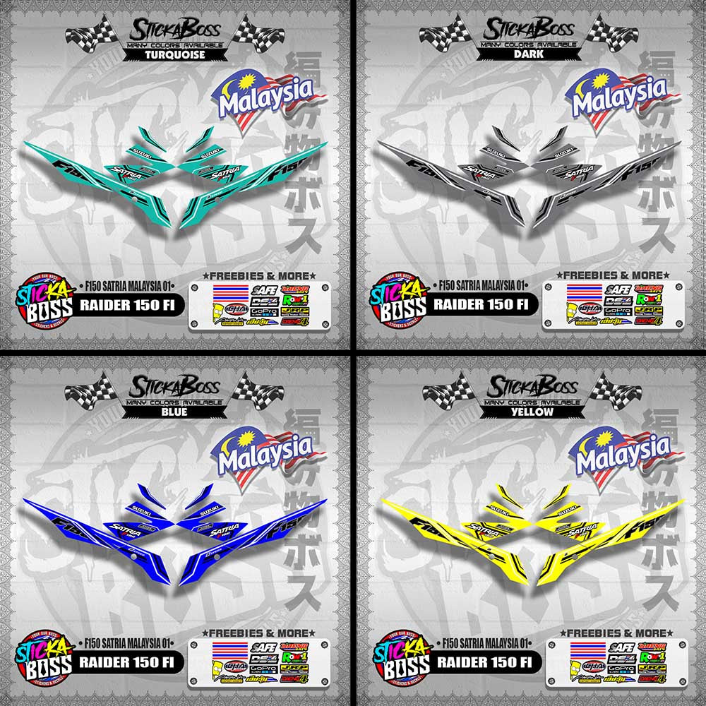 RAIDER 150 FI MALAYSIAN DECALS ( F150 SATRIA MALAYSIA 01 )【WITH FREEBIES】
