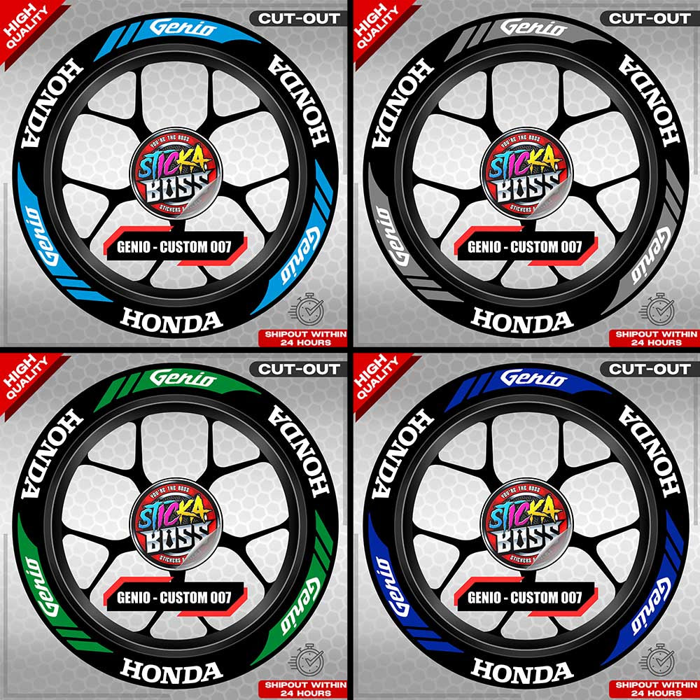 GENIO MAG STICKER SET ( 2 MAGS ) - CUSTOM 007 | VINYL WATERPROOF CUT-OUT DECALS