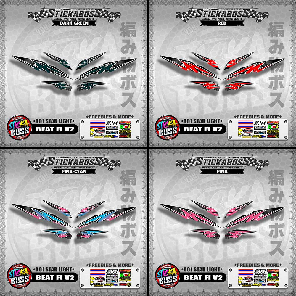 BEAT FI V2 STICKER DECALS ( 001 STAR LIGHT )【WITH FREEBIES】