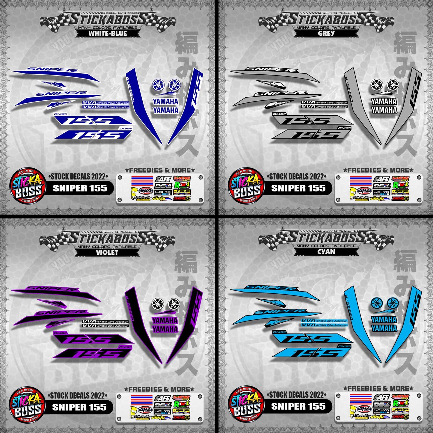 SNIPER 155 ( STOCK DECALS 2022 )【WITH FREEBIES】