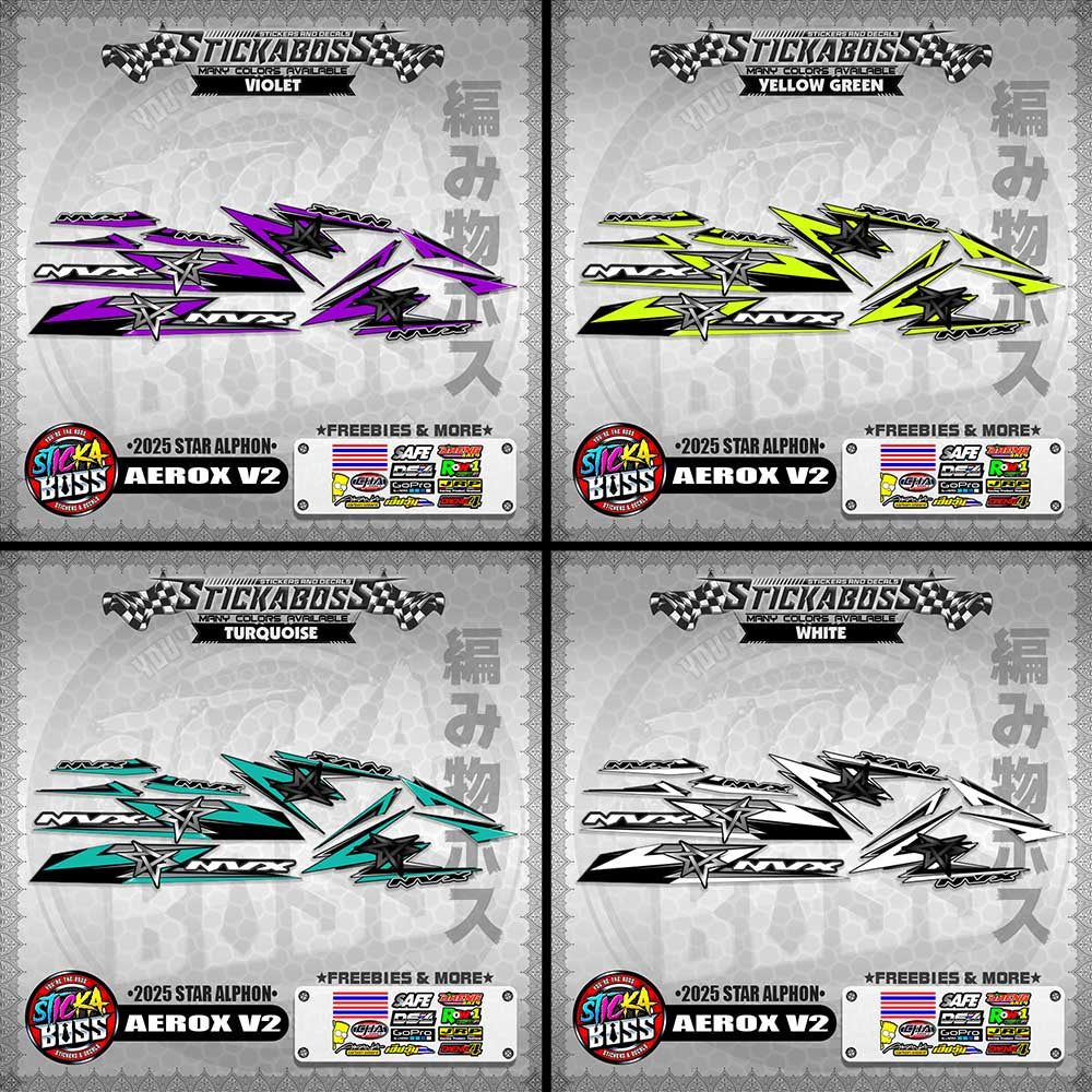 AEROX V2 INDO STICKER DECALS ( 2025 STAR ALPHON )【WITH FREEBIES】