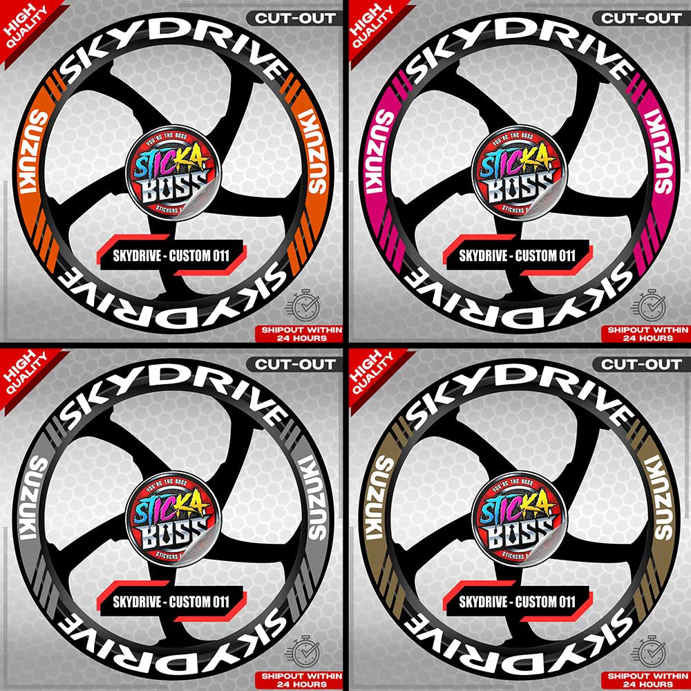 SKYDRIVE MAG STICKER SET ( 2 MAGS ) - CUSTOM 011 | VINYL WATERPROOF CUT-OUT DECALS