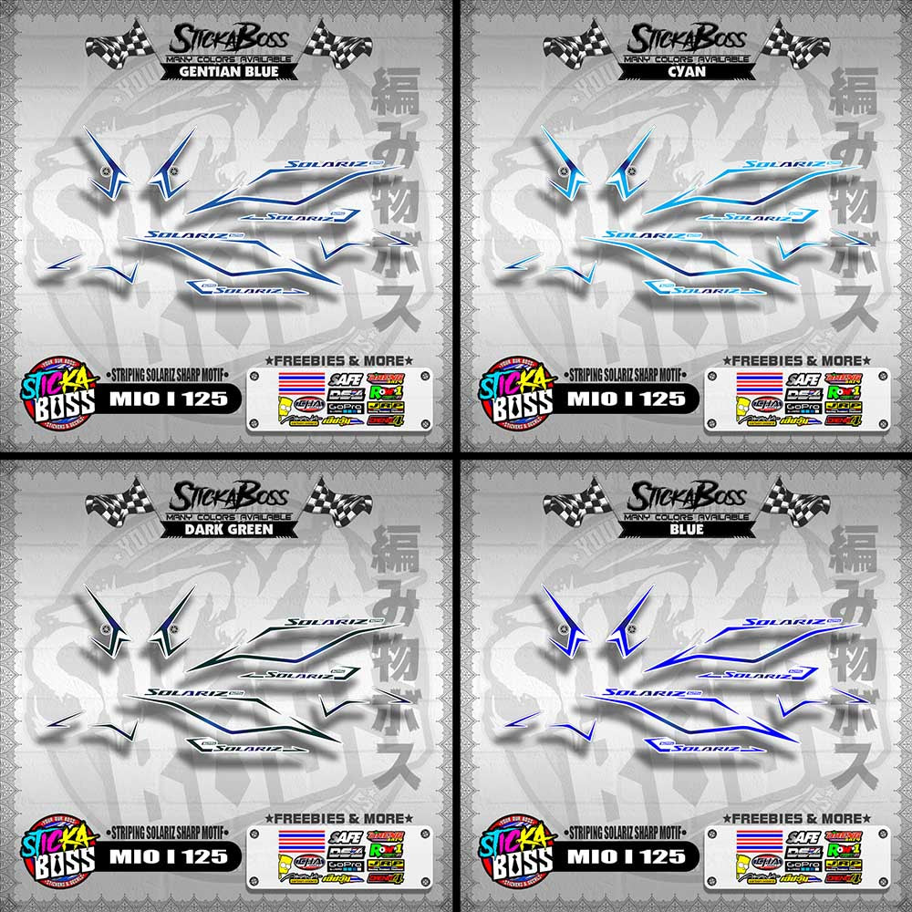 MIO I 125 MALAYSIAN DECALS ( STRIPING SOLARIZ SHARP MOTIF )【WITH FREEBIES】