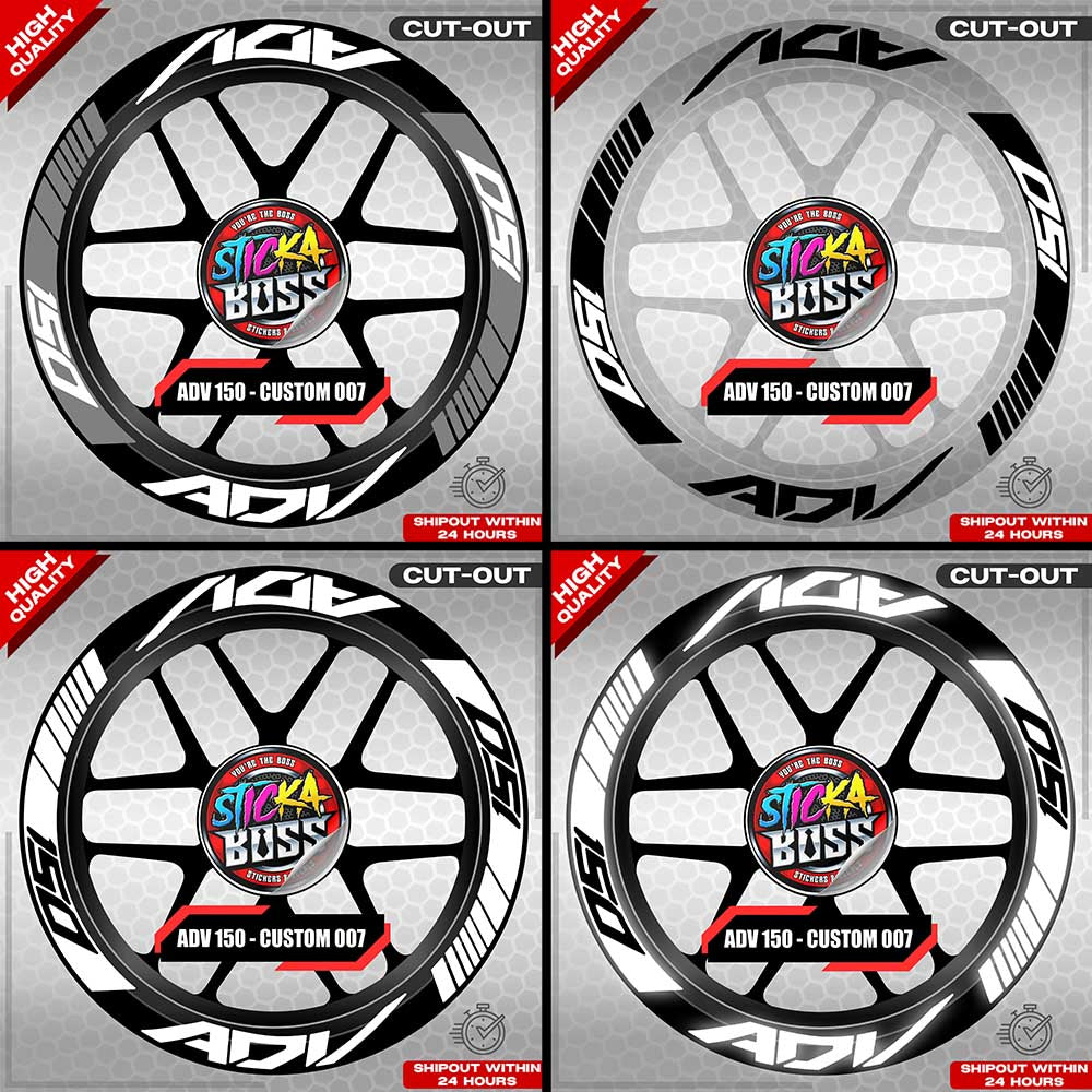 ADV 150 MAG STICKER SET ( 2 MAGS ) - CUSTOM 007 | VINYL WATERPROOF CUT-OUT DECALS